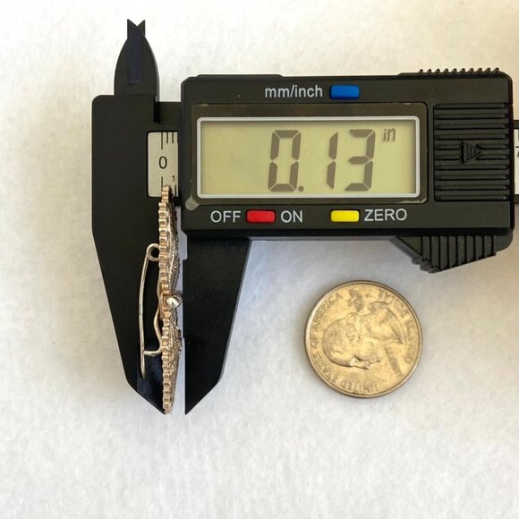 VTG Sterling Silver 950 Dainty Spun Silver Butterfly Brooch Pin - Picture 12 of 13